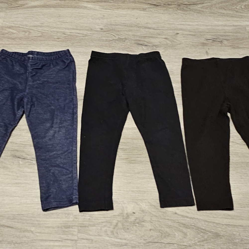Kids' Black and Blue Leggings Set